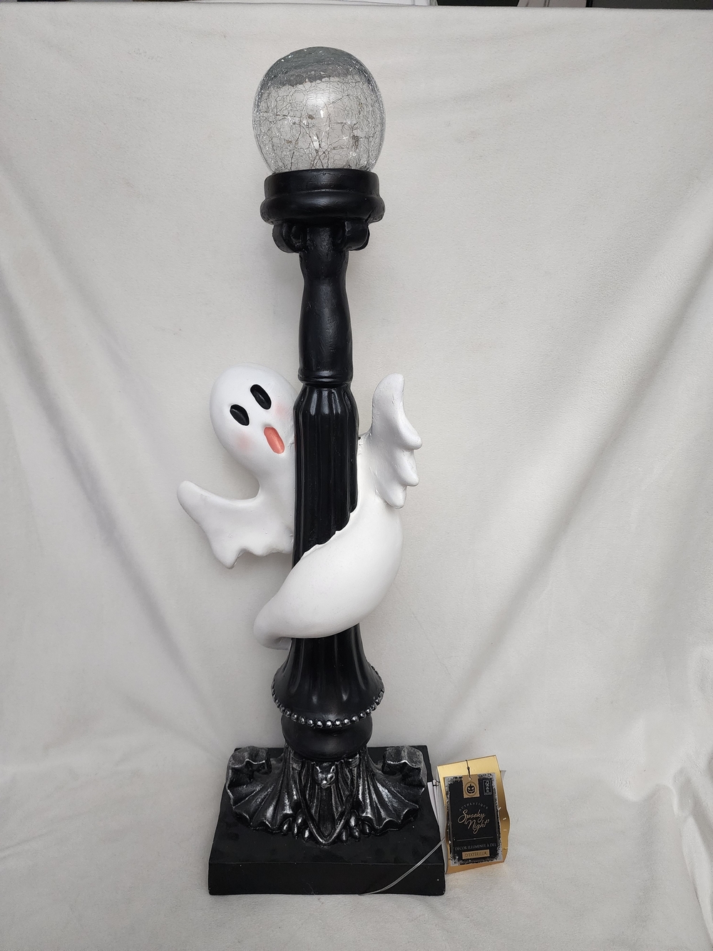 Halloween Ghost XL Lamp - Black & White Lighted Décor 35"X 10"